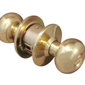 LSDA GRADE 2 PASSAGE KNOB PLYMOUTH LESS LATCH BRIGHT BRASS 009342 - 110P3LL