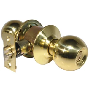 LSDA GRADE 3 STOREROOM KNOB BALL BRIGHT BRASS KWIKSET 009783 - 14B3K KA4
