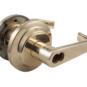 LSDA GRADE 2 ENTRY LEVER LESS LATCH BRIGHT BRASS SFIC 031161 - L100IC3LL