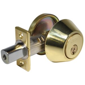 LSDA GRADE 3 SINGLE CYLINDER DEADBOLT SCHLAGE C ADJUSTABLE 4-WAY 5-PIN BRIGHT BRASS 062601 - 20 3S KA4
