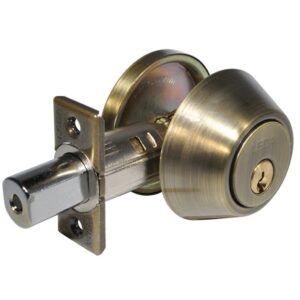 LSDA GRADE 3 SINGLE CYLINDER DEADBOLT SCHLAGE C ADJUSTABLE 4-WAY 5-PIN ANTIQUE BRASS 062602 - 20 5S KA4