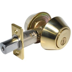 LSDA GRADE 3 DOUBLE CYLINDER DEADBOLT KWIKSET ADJUSTABLE 4-WAY 5-PIN MILLENIUM BRIGHT BRASS 068812 - 25MB3K KA4