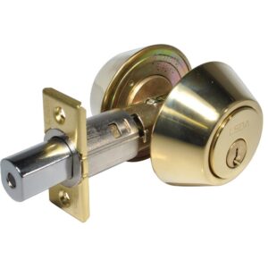 LSDA GRADE 3 DOUBLE CYLINDER DEADBOLT SCHLAGE C ADJUSTABLE 4-WAY 5-PIN MILLENIUM BRIGHT BRASS 068830 - 25MB3S KA4