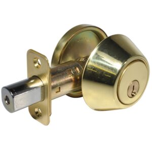LSDA GRADE 3 SINGLE CYLINDER DEADBOLT KWIKSET 5-PIN KA4 BRIGHT BRASS 075374 - 75 3KA4