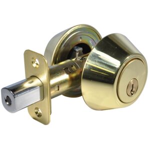 LSDA GRADE 3 DOUBLE CYLINDER DEADBOLT KWIKSET 5-PIN KA4 BRIGHT BRASS 075378 - 78 3KA4