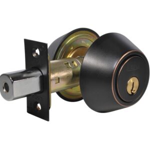 LSDA GRADE 3 DOUBLE CYLINDER DEADBOLT WEISER ADJUSTABLE 4-WAY 5-PIN ANTIQUE BRONZE 091352 - 25 11P W KA4
