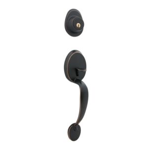 LSDA ENTRY HANDLESET SCHLAGE C KEYWAY EARLY AMERICAN ANTIQUE BRONZE 091355 - 40EA11P S