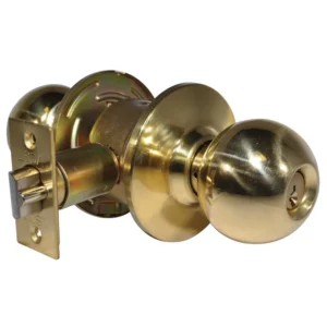 LSDA GRADE 2 STOREROOM KNOB BALL 2-3/4" BRIGHT BRASS SCHLAGE C 104695 - 140B3 2-3/4SCH C