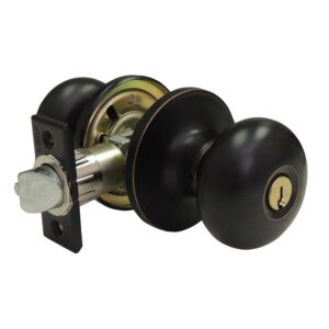 LSDA GRADE 3 ENTRY KNOB PLYMOUTH AGED BRONZE KWIKSET 109621 - 00P11P K KA4