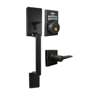 LSDA GRADE 3 HANDLESET W ELEC DEADBOLT SQUARE ROSE KWIKSET 181665 - 40EPA11P NE K
