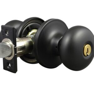 LSDA GRADE 3 ENTRY KNOB PLYMOUTH MATTE BLACK WEISER E 181678 - 00P19W KA4