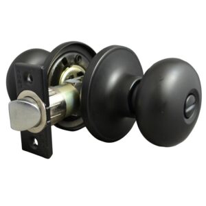 LSDA GRADE 3 PASSAGE KNOB PLYMOUTH MATTE BLACK 181679 - 01P19