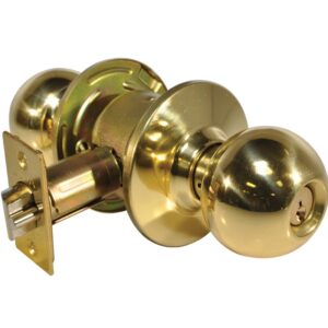 LSDA GRADE 2 ENTRY KBOB BALL 2-3/8" BRIGHT BRASS SCHLAGE C - 100B3 2-3/8SCH C074DL