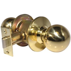 LSDA GRADE 2 PASSAGE KNOB BALL 2-3/8" BRIGHT BRASS - 110B3 2-3/8 074SL