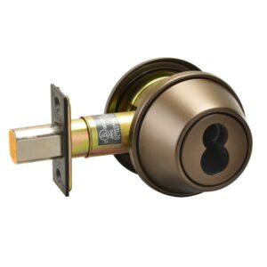 LSDA GRADE 2 SINGLE CYLINDER DEADBOLT DARK BRONZE SCHLAGE LFIC UL ADJUSTABLE BOLT 183172 - 260LFIC SC10BE ADJ UL