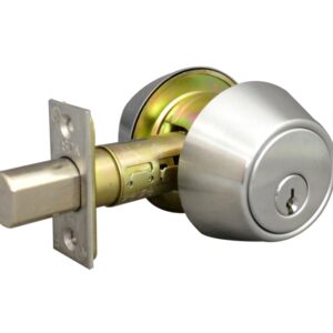 LSDA GRADE 2 DOUBLE CYLINDER DEADBOLT WITH ADJUSTABLE UL BOLT SATIN CHROME SCHLAGE C 184426 - 265 26D S ADJ UL