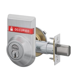 SCHLAGE GRADE 2 SINGLE CYLINDER DEADBOLT WITH INDICATOR SFIC LESS CORE AND ADJUSTABLE BOLT SATIN CHROME  - B560BD626 12 287OS LOC