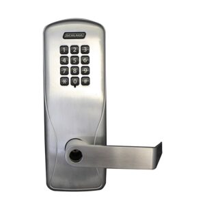 SCHLAGE KEYPAD CYLINDRICAL LOCK LESS CYLINDER MANUALLY PROGRAMMED SATIN CHROME - CO100CY70KP RHO626LD