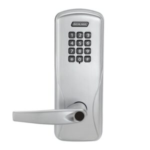 SCHLAGE KEYPAD CYLINDRICAL LOCK LESS CYLINDER MANUALLY PROGRAMMED SATIN CHROME - CO100CY70KP ATH626LD